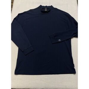 Y2K Nike Men's Large Golf Mock Neck Long-Sleeve Ribbed Sweater Vintage Dri-Fit